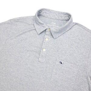 Vineyard Vines Edgartown Polo‎ Shirt Mens Small Blue Gray Short Sleeve Pocket